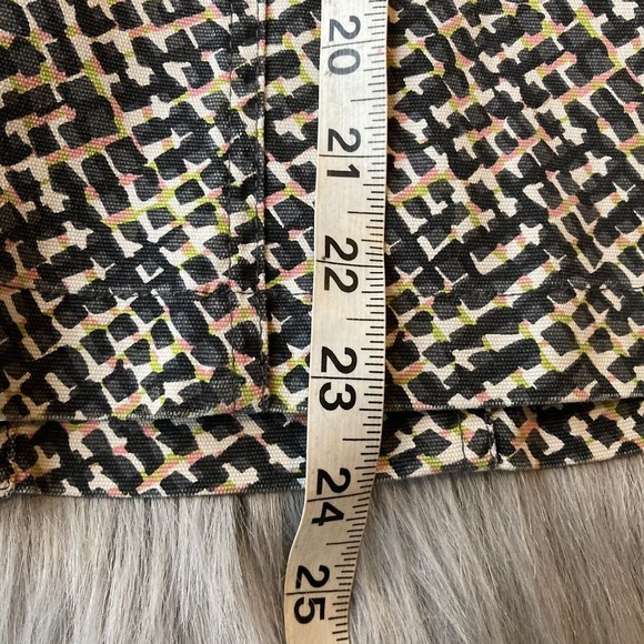 Cabi Jacket Sz Small geometric print moto womens zip up denim Colorful Casual - Picture 8 of 9